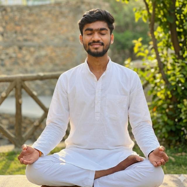 Meditation practice at Raj Yogashala